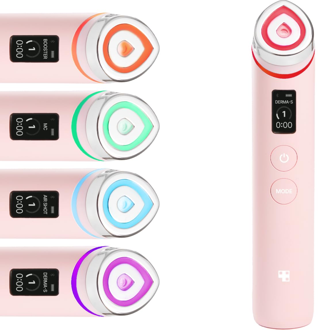 medicube Booster Pro - 6 in 1 Real Glass Glow Beauty Massager, Black