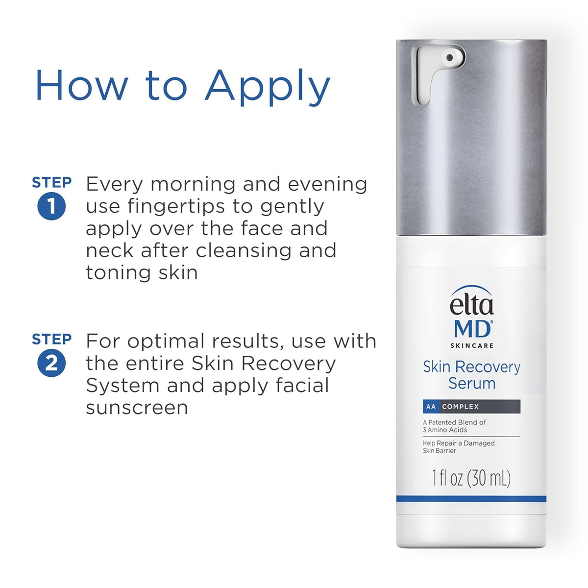EltaMD Skin Recovery Face Serum, Anti-Redness Facial Serum, 1 oz