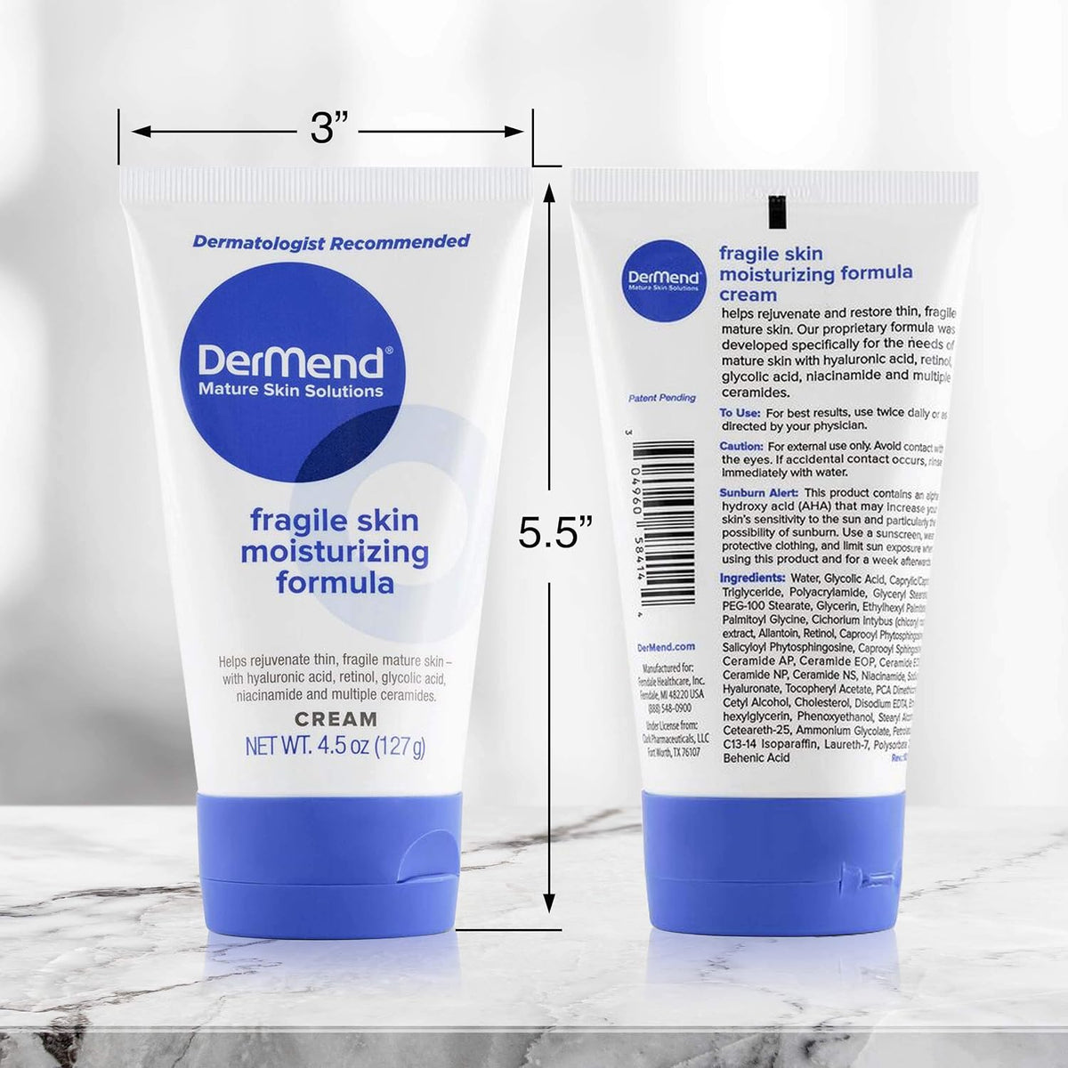 DerMend Fragile Skin Moisturizer 4.5 oz - Firms Aging Skin & Mature Skin