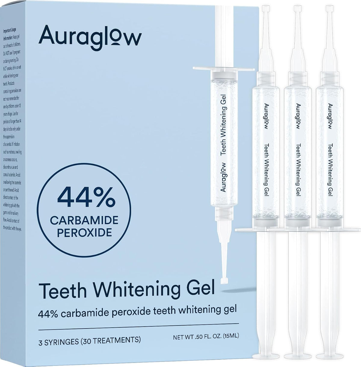 Auraglow Teeth Whitening Kit, LED Accelerator Light