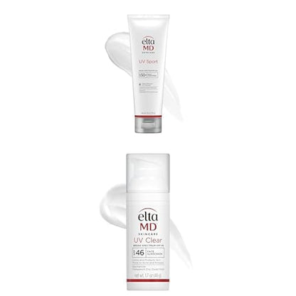 EltaMD UV Sport Sunscreen, Water and Sweat Resistant 80 Min, SPF 50