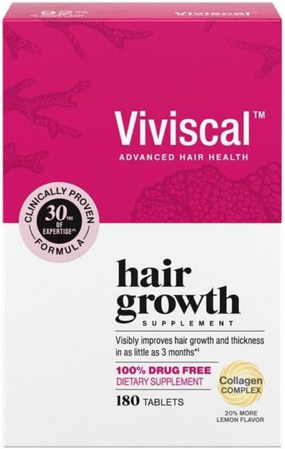 Viviscal Hair Growth Supplements for Women, 60 Tablets, 1 Month