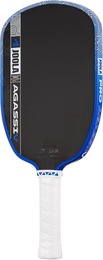 JOOLA Pro V Pickleball Paddle - 14mm/16mm - Raw Carbon Fiber Textured Surface - Enhanced Frame & Propulsion Core, USAPA & UPA-A Certified, NFC Chip Enabled, Premium Control & Lightweight Performance