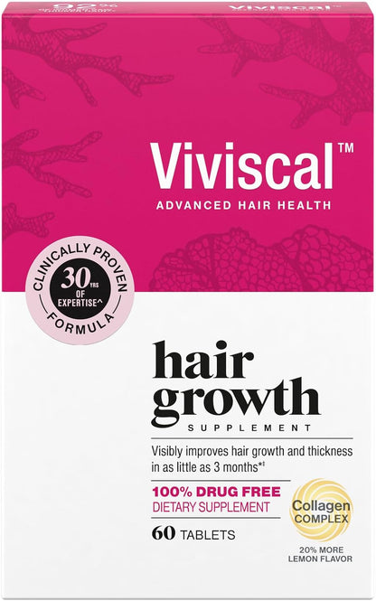 Viviscal Hair Growth Supplements for Women, 60 Tablets, 1 Month