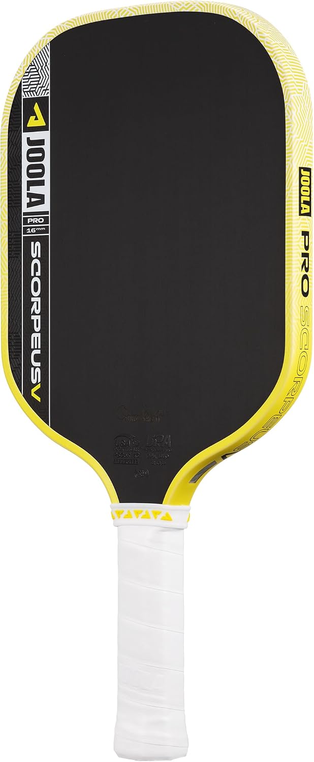 JOOLA Pro V Pickleball Paddle - 14mm/16mm - Raw Carbon Fiber Textured Surface - Enhanced Frame & Propulsion Core, USAPA & UPA-A Certified, NFC Chip Enabled, Premium Control & Lightweight Performance