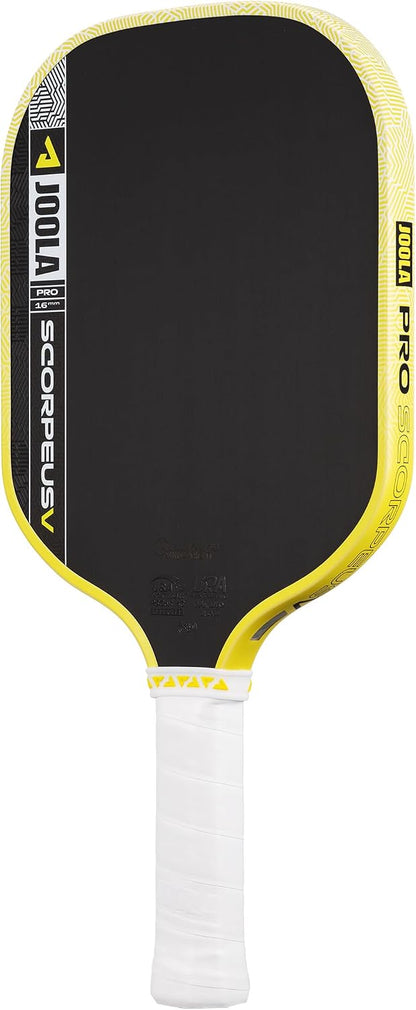 JOOLA Pro V Pickleball Paddle - 14mm/16mm - Raw Carbon Fiber Textured Surface - Enhanced Frame & Propulsion Core, USAPA & UPA-A Certified, NFC Chip Enabled, Premium Control & Lightweight Performance