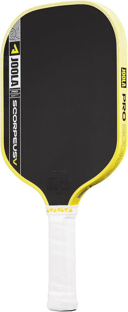 JOOLA Pro V Pickleball Paddle - 14mm/16mm - Raw Carbon Fiber Textured Surface - Enhanced Frame & Propulsion Core, USAPA & UPA-A Certified, NFC Chip Enabled, Premium Control & Lightweight Performance