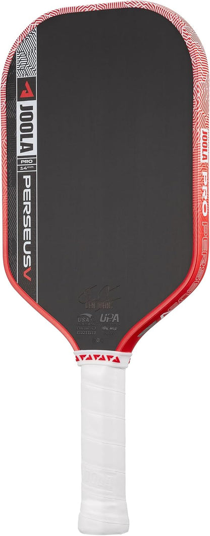 JOOLA Pro V Pickleball Paddle - 14mm/16mm - Raw Carbon Fiber Textured Surface - Enhanced Frame & Propulsion Core, USAPA & UPA-A Certified, NFC Chip Enabled, Premium Control & Lightweight Performance