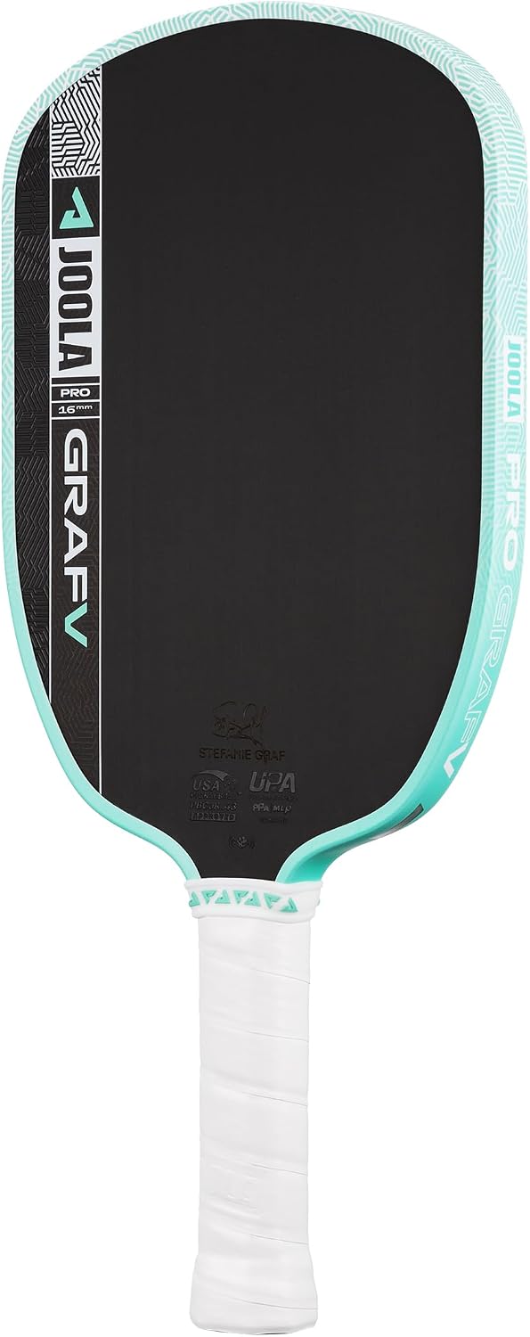 JOOLA Pro V Pickleball Paddle - 14mm/16mm - Raw Carbon Fiber Textured Surface - Enhanced Frame & Propulsion Core, USAPA & UPA-A Certified, NFC Chip Enabled, Premium Control & Lightweight Performance