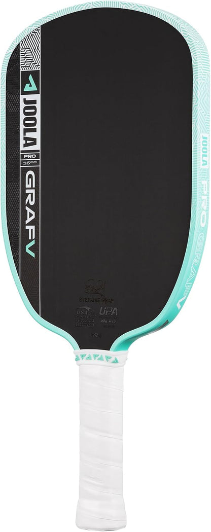 JOOLA Pro V Pickleball Paddle - 14mm/16mm - Raw Carbon Fiber Textured Surface - Enhanced Frame & Propulsion Core, USAPA & UPA-A Certified, NFC Chip Enabled, Premium Control & Lightweight Performance