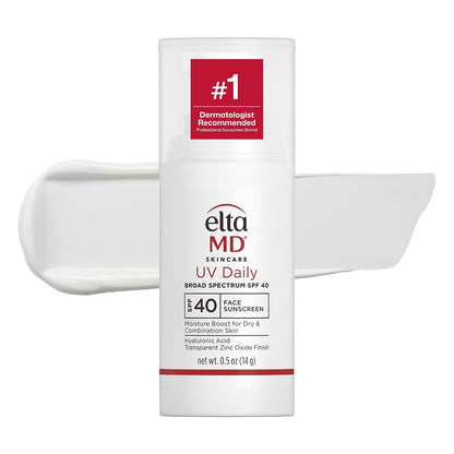 EltaMD UV Daily Face Sunscreen Moisturizer, Zinc Oxide, SPF 40 and SPF 50