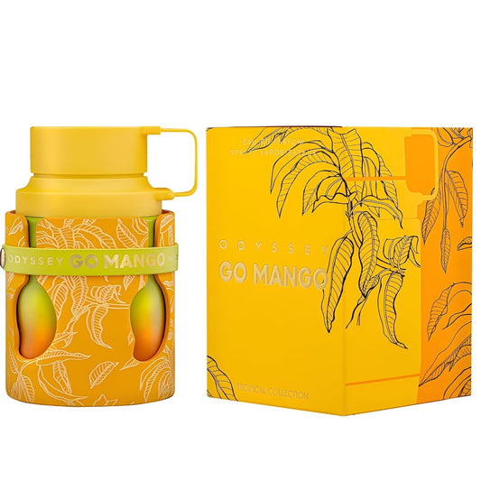 Armaf Odyssey Go Mango Tropical Collection – Fruity, Woody, Amber, Vanilla – Eau de Parfum Spray Long-Lasting Fragrance for Unisex, 3.4 Ounce / 100 ml