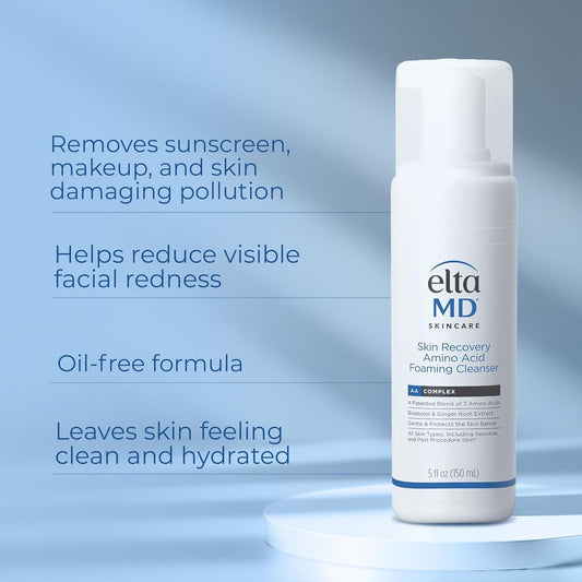 EltaMD Skin Recovery Amino Acid Foaming Face Wash, Fragrance-Free