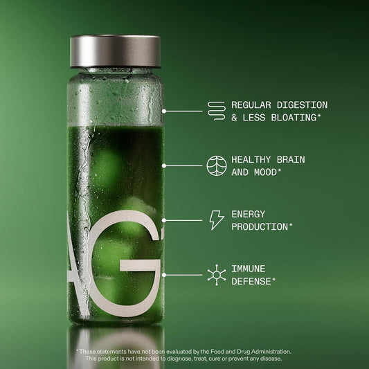 AG1 Greens Powder Superfood, 75 Vitamins and Probiotic Blend, Refill Pouch