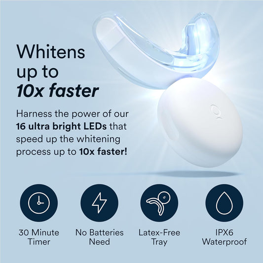 Auraglow Teeth Whitening Kit, LED Accelerator Light