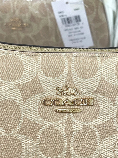 Coach NWT Teri Shoulder Bag In Signature Canvas CV933 Gold/Sand/Chalk!
