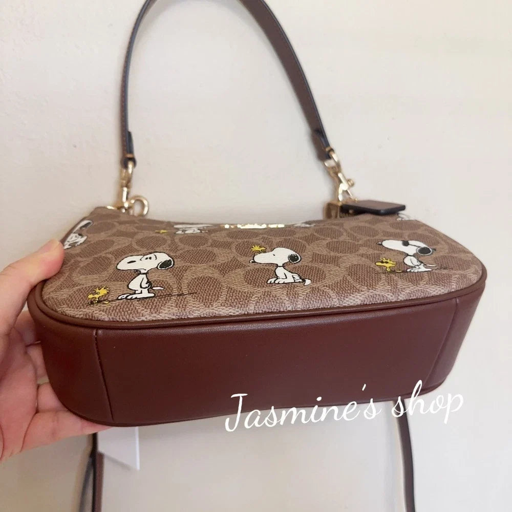 NWT Coach XPeanuts Teri Shoulder Bag With Snoopy CBJ88