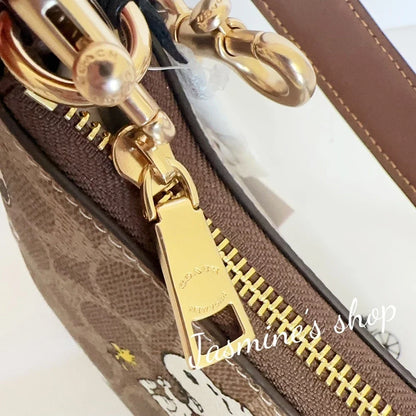 NWT Coach XPeanuts Teri Shoulder Bag With Snoopy CBJ88